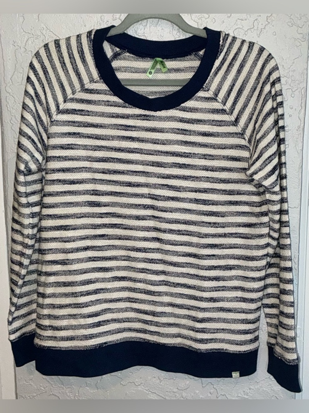 HoneyDew Navy and Cream Striped Crewneck Sweater